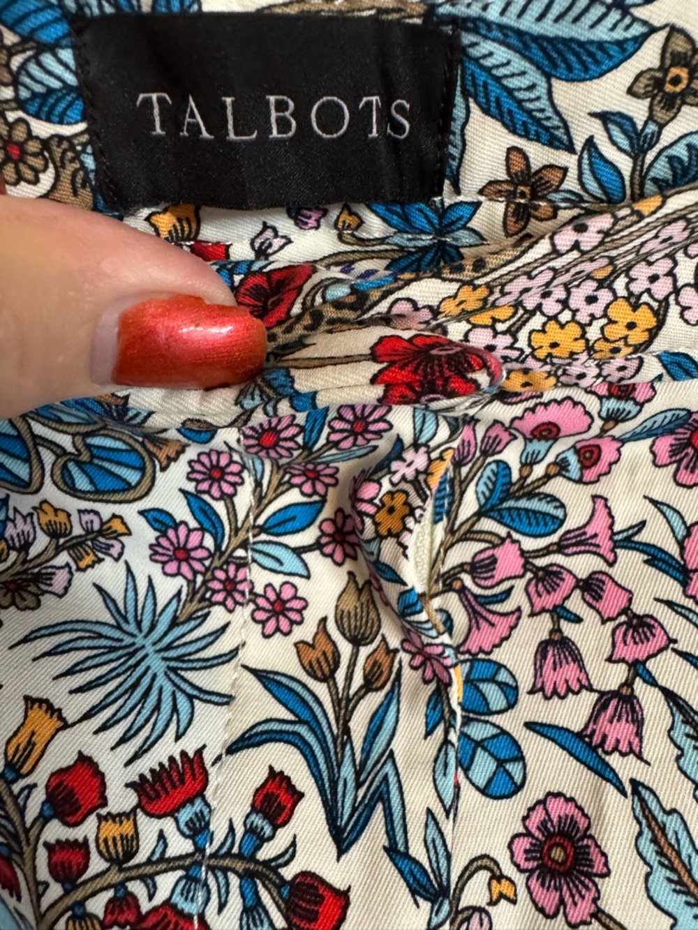 FUN!! Talbots Relaxed Chino Animal Print Pants SIZE: 10 #10 - Picture 7 of 11